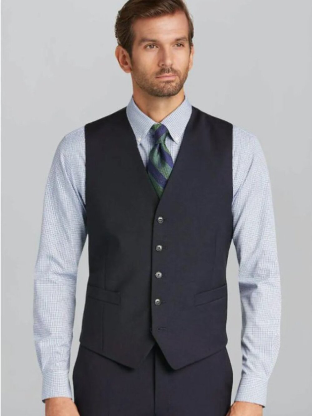NWT Jos. A. Bank 1905 Collection Suit Separate Vest Navy Blue X-Large